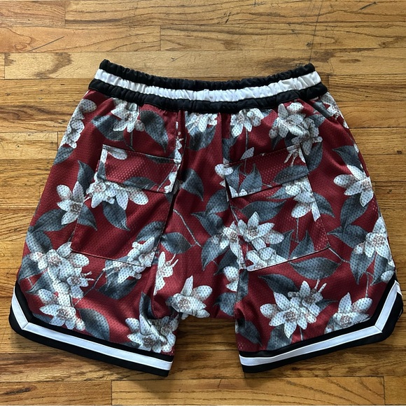 Crysp Denim Floral Mesh Basketball Shorts - Picture 4 of 5